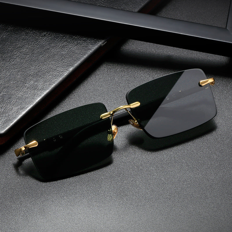 Rimless Crystal Sunglasses – Lightweight & Trendy CJ