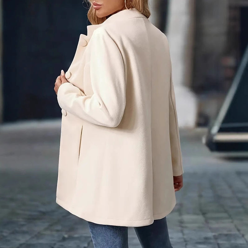 Women’s Elegant Single-Breasted Winter Overcoat - FitiqueFit