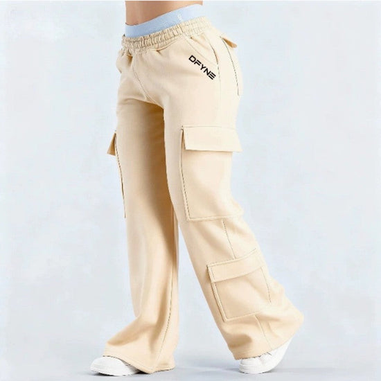 Fashionable Solid-Colored Casual All-Match Pants With Pockets 