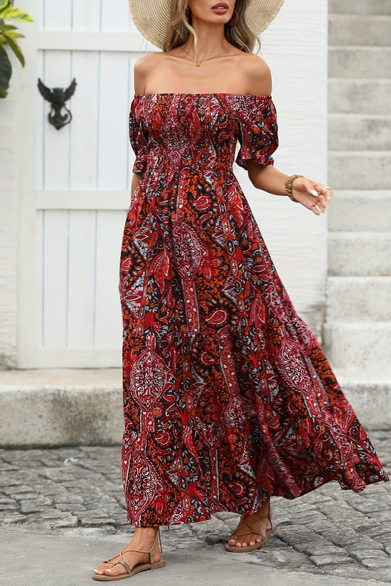 Women’s Paisley One‑Shoulder Maxi Dress Diversi Fashion™