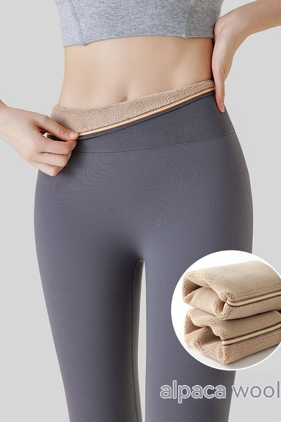 Fleece-lined Thick High Waist Hip Lift Leggings For Women 
