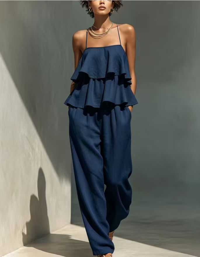 Women's Camisole And Casual Pants Set 