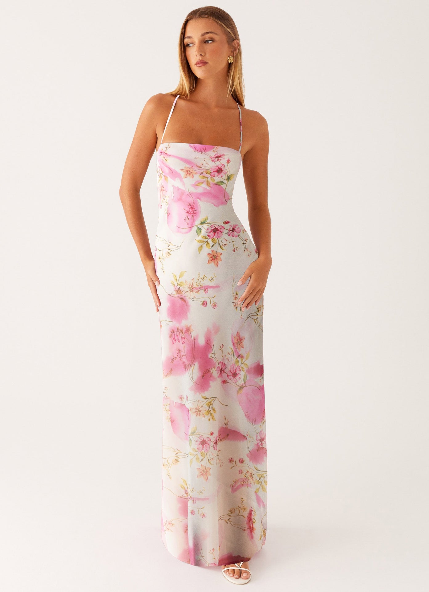 Womens Printed Sleeveless Strap Bodycon Dress 