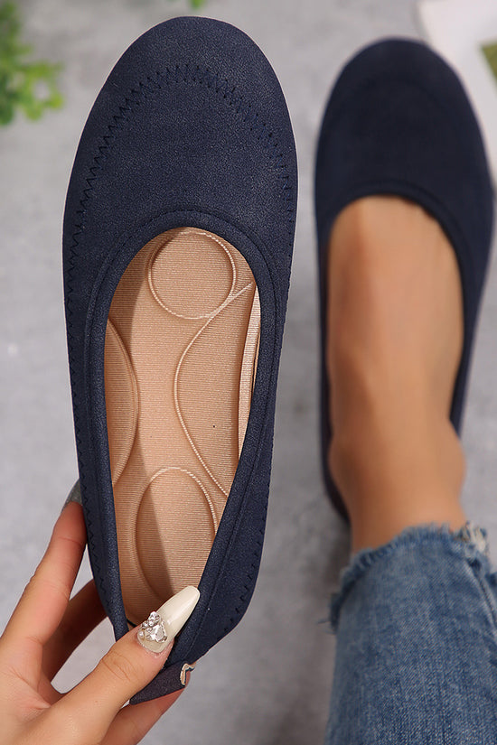 Women’s Low-Cut Round Toe Loafers – Slip-On Flat Casual Shoes - FitiqueFit