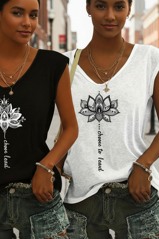 2-Pack Women's V-Neck Sleeveless Tank Tops – Loose Fit Casual Summer Beach Shirts FitiqueFit