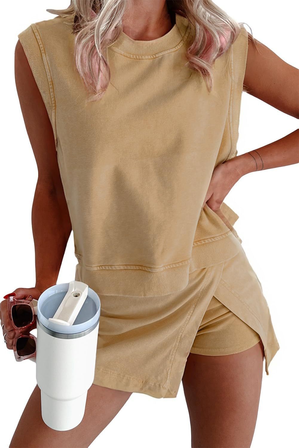 Solid Color Fashionable Casual Suit For Women 