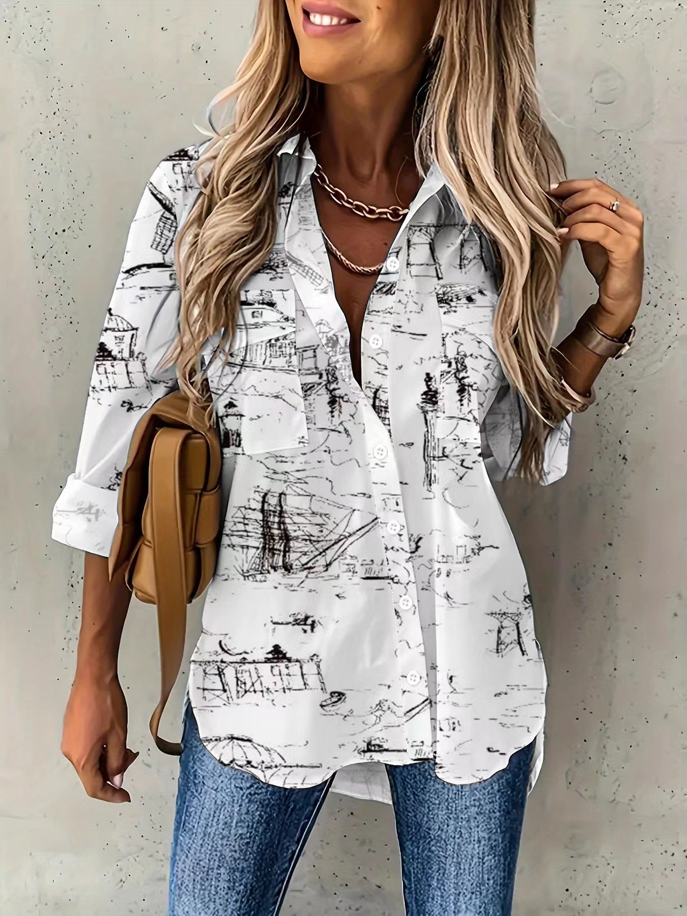 👚 Plus Size Women's Long Sleeve Two-Piece Casual Set FitiqueFit