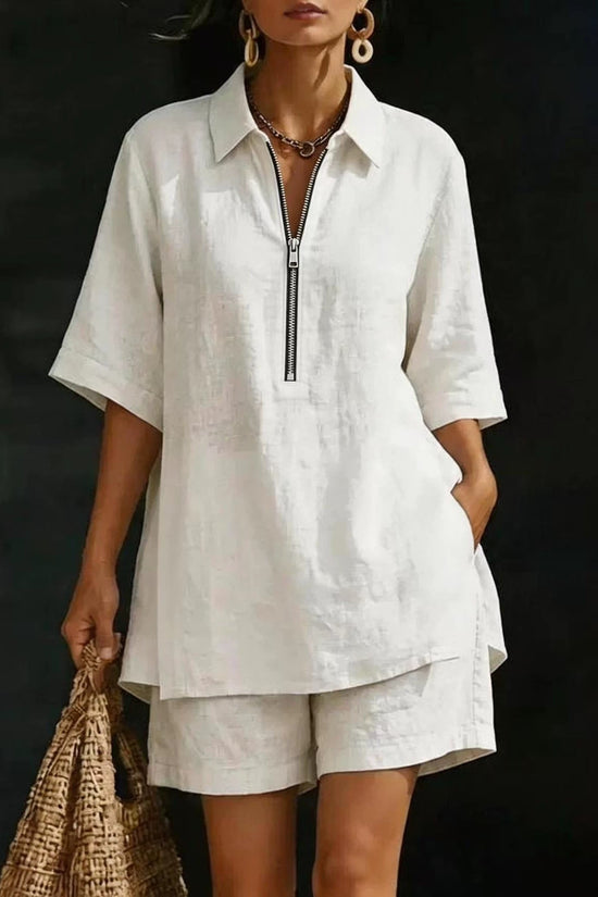 Women's Top Short-Sleeve Shirt Set 
