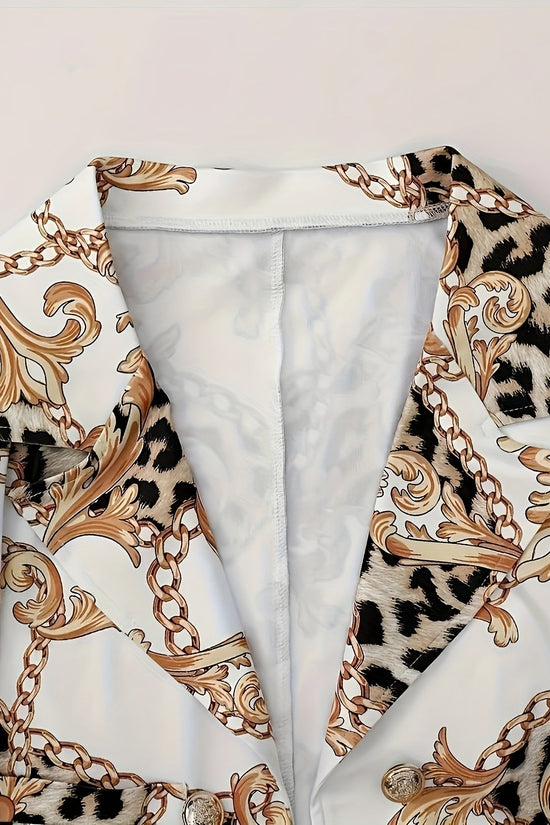 Geometric Print Two-Piece Blazer Set CJ US