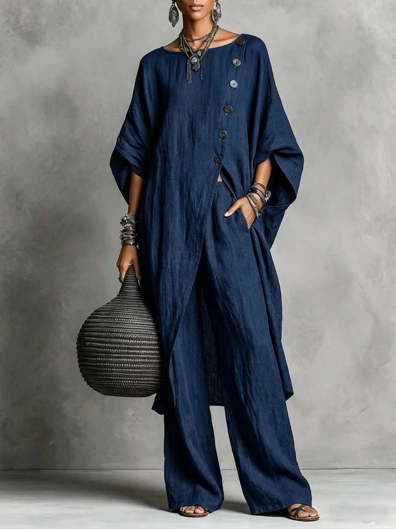 Women's Irregular Casual Shirt Set 