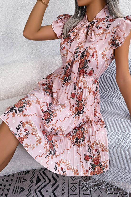 🌸 Dignified Flowers Lace-Up Waist Pleated Maxi Skirt FitiqueFit