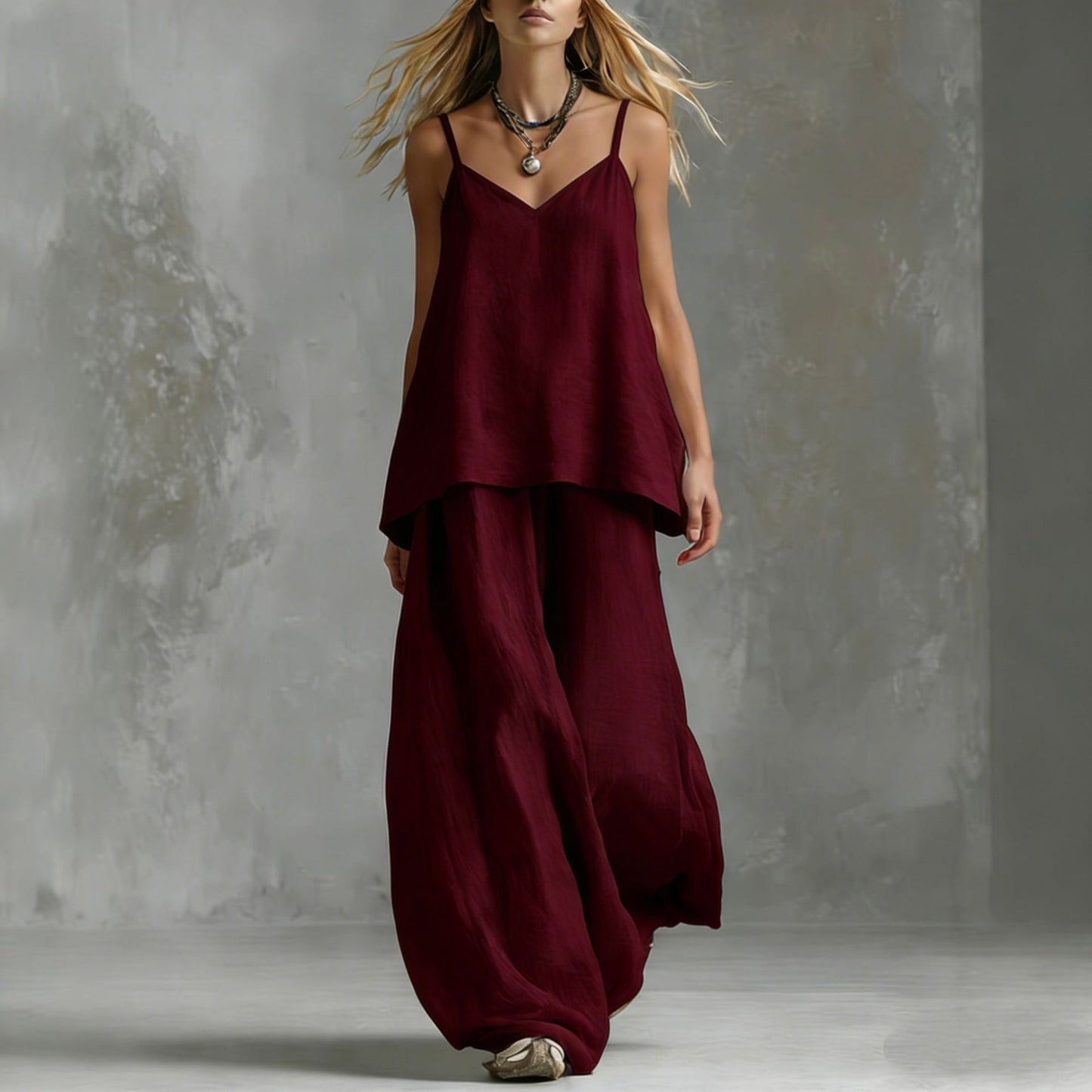 Solid-color Sleeveless Elegant Womens Suit 