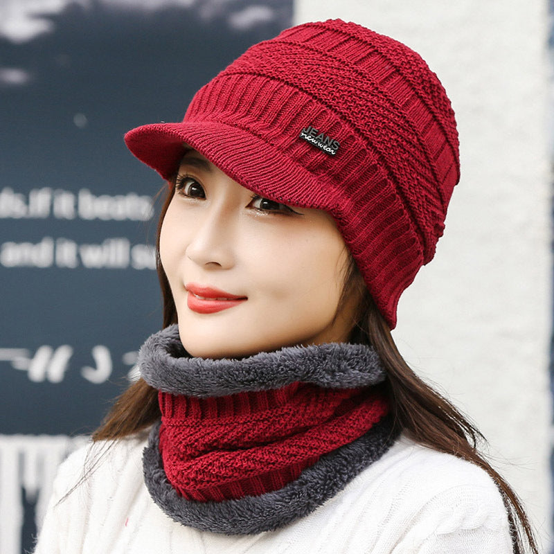 Women’s Fleece-Lined Knit Wool Cap | Winter Warm Hat 