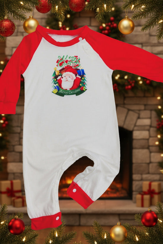 Christmas Parent-Child Clothes Set Long Sleeve T-Shirt Plaid Pants Family Matching Pajamas CJ