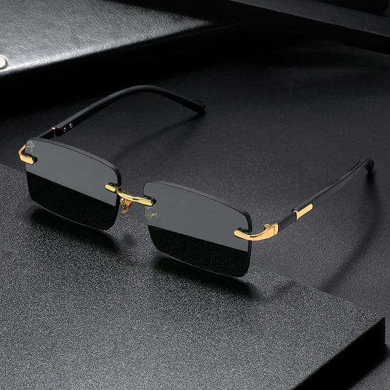 Rimless Crystal Sunglasses – Lightweight & Trendy CJ