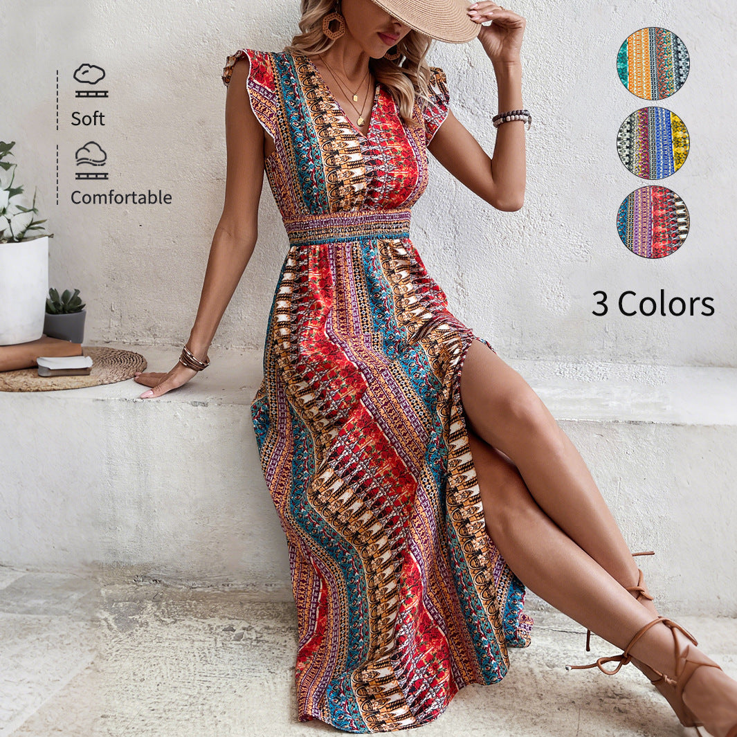 Fashionable Casual Slim-Fit Split Dress For Women 