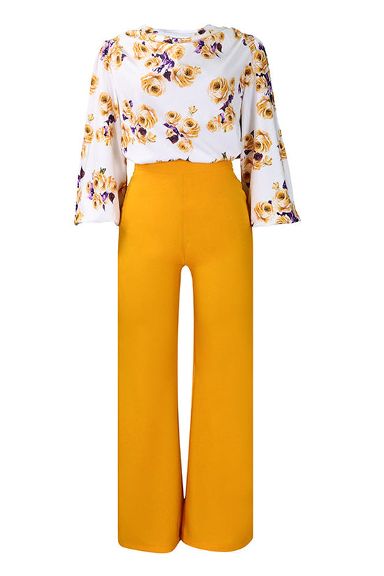 Women's Fashionable Printed Lace-Up Casual Set 