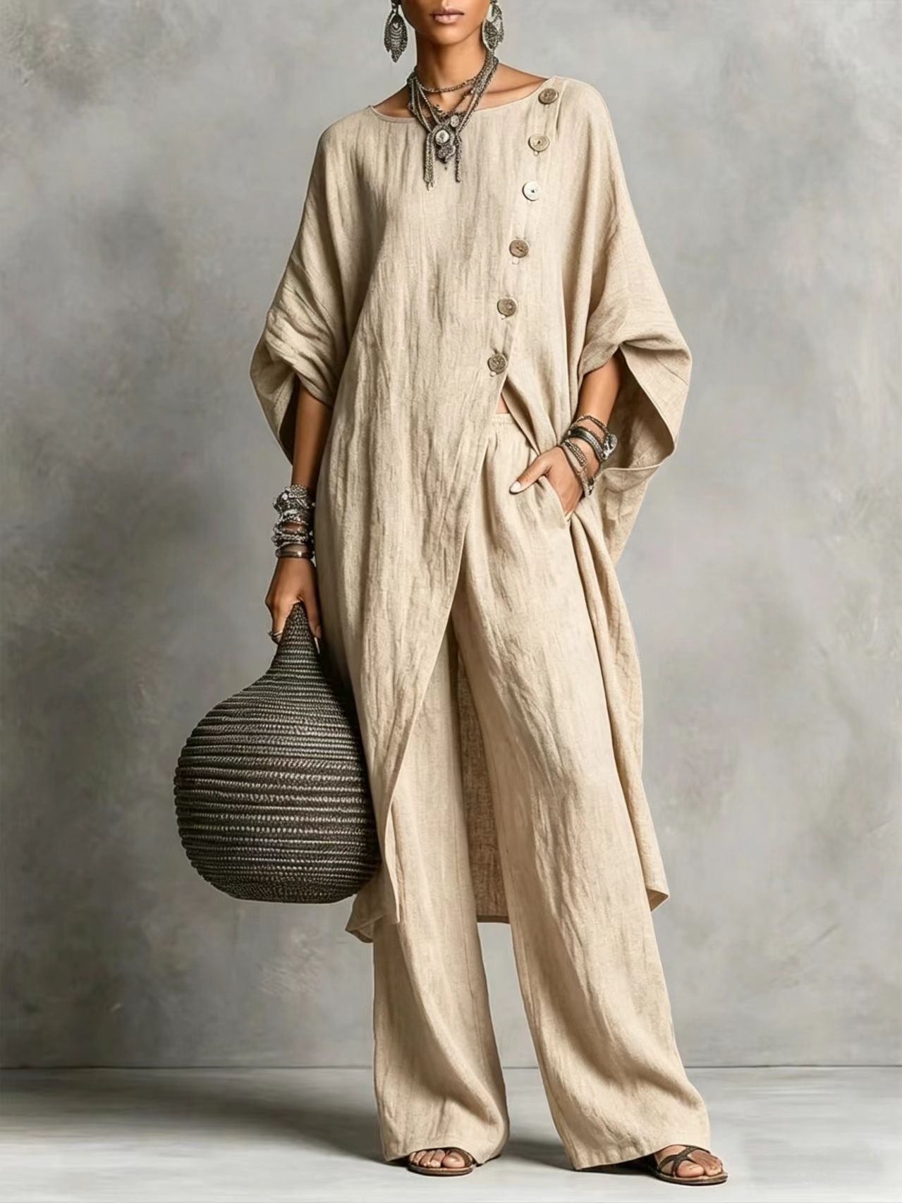 Women's Irregular Casual Shirt Set 