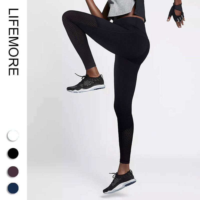 Seamless Tummy-Control Nude-Feel Running Yoga Fitness Pants 