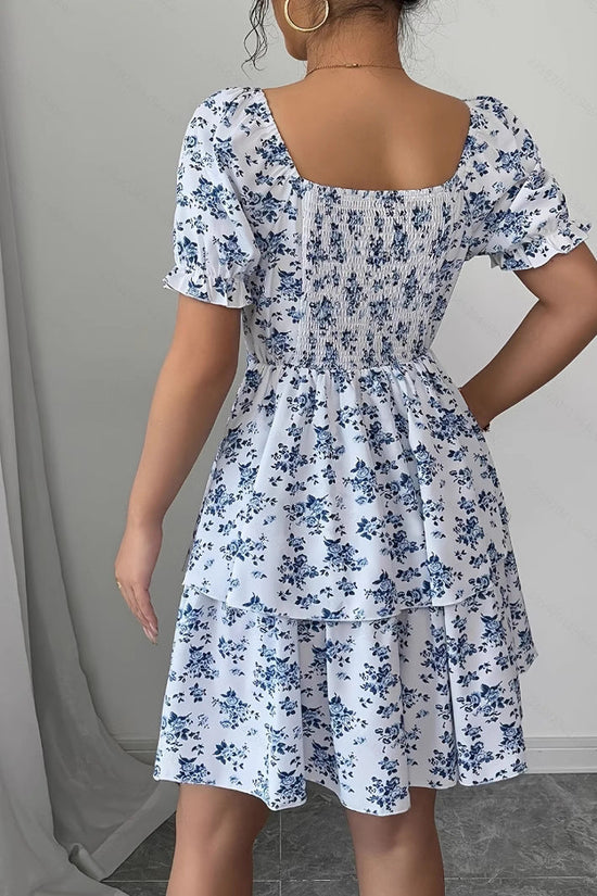 Women's Blue Floral Dress 