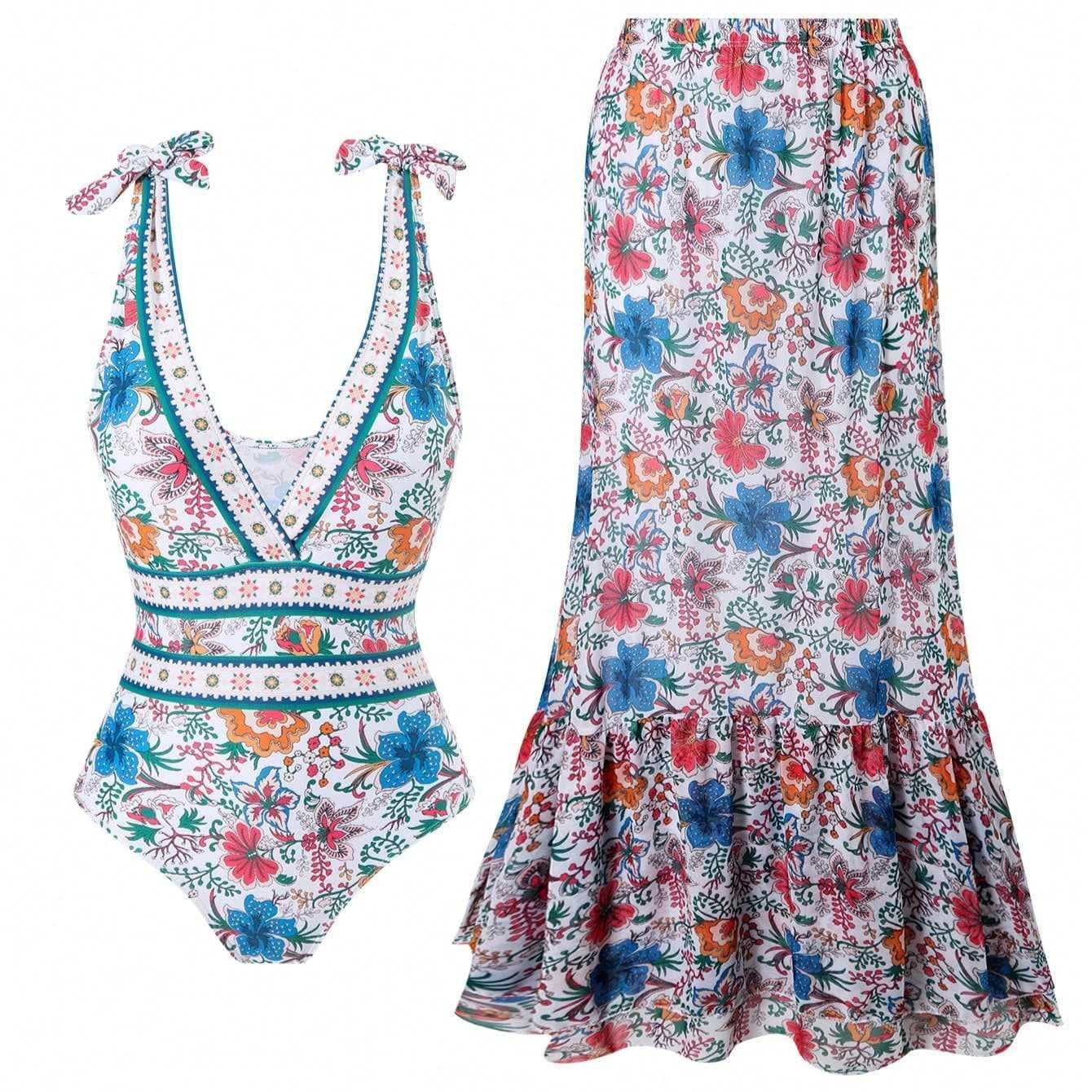 Ethnic Style One-piece Swimsuit For Women Beach Suit CJ