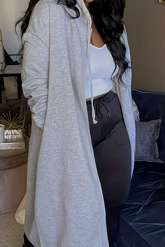 Women’s Long Hooded Hoodie Jacket CJ US