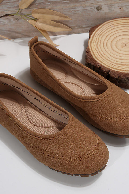 Women’s Low-Cut Round Toe Loafers – Slip-On Flat Casual Shoes - FitiqueFit