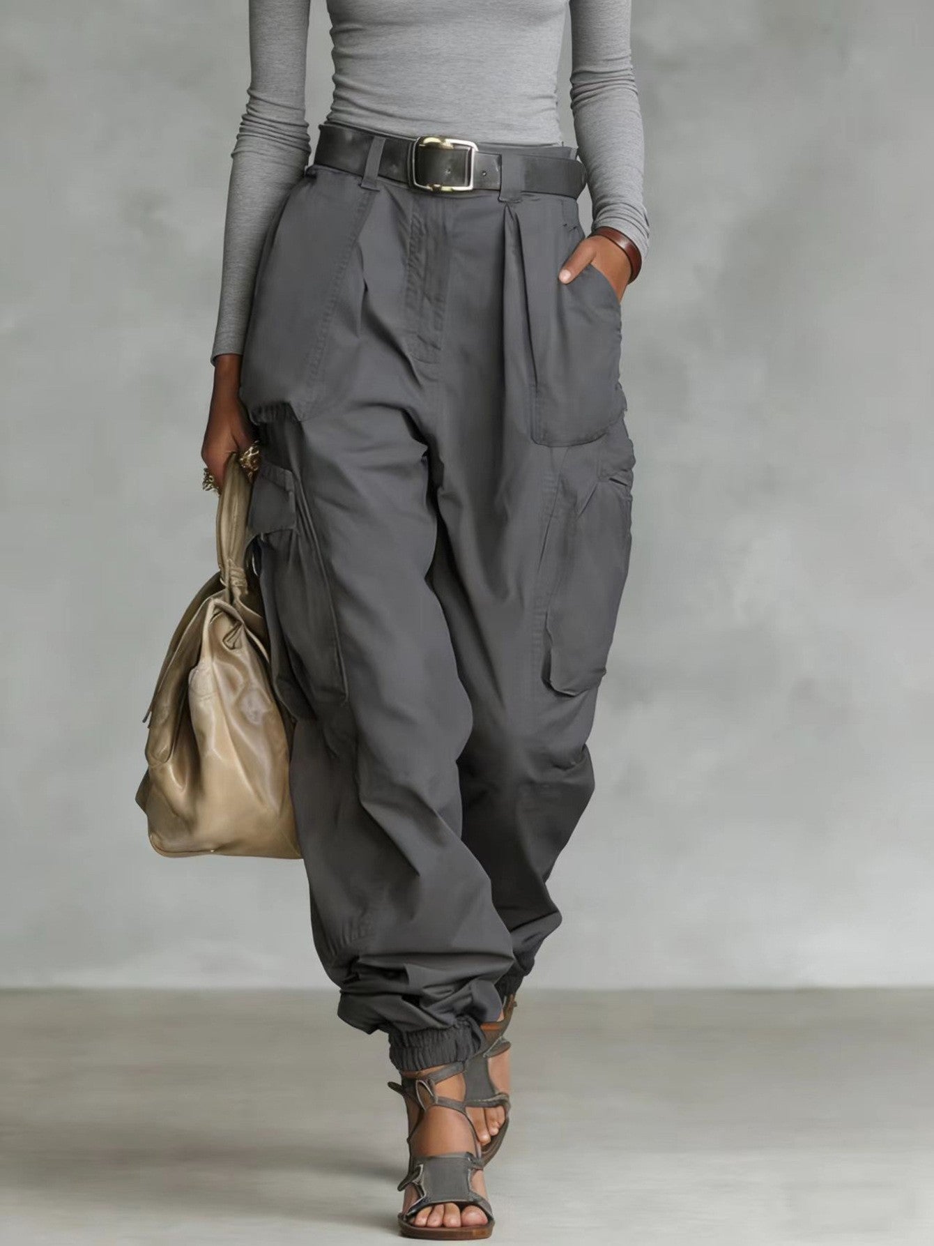 Niche Relaxed-fit Wide-leg Casual Trousers For Women 