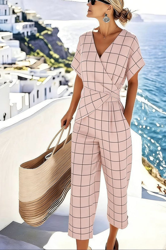 Women's Casual Fashion Solid Color Irregular Short-Sleeve Set 