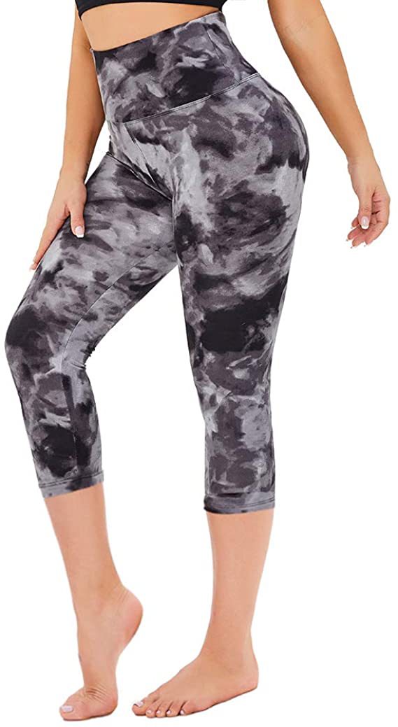 Cropped High-Rise Leggings – USA Flag Print Patriotic Workout Pants 