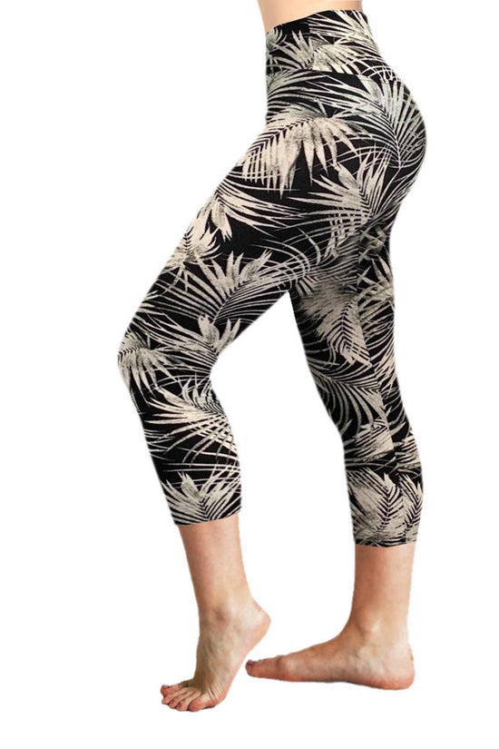 Cropped High-Rise Leggings – USA Flag Print Patriotic Workout Pants 