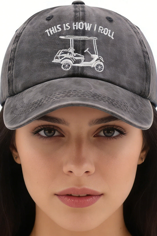 Funny Golf Cart Hat Adjustable Baseball Cap 