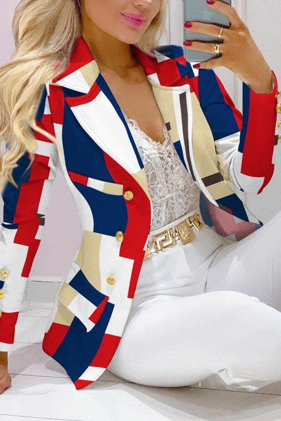 Casual Fashion Set Women's Suit Pink Suit Yellow Brown Striped Dotted Chain 