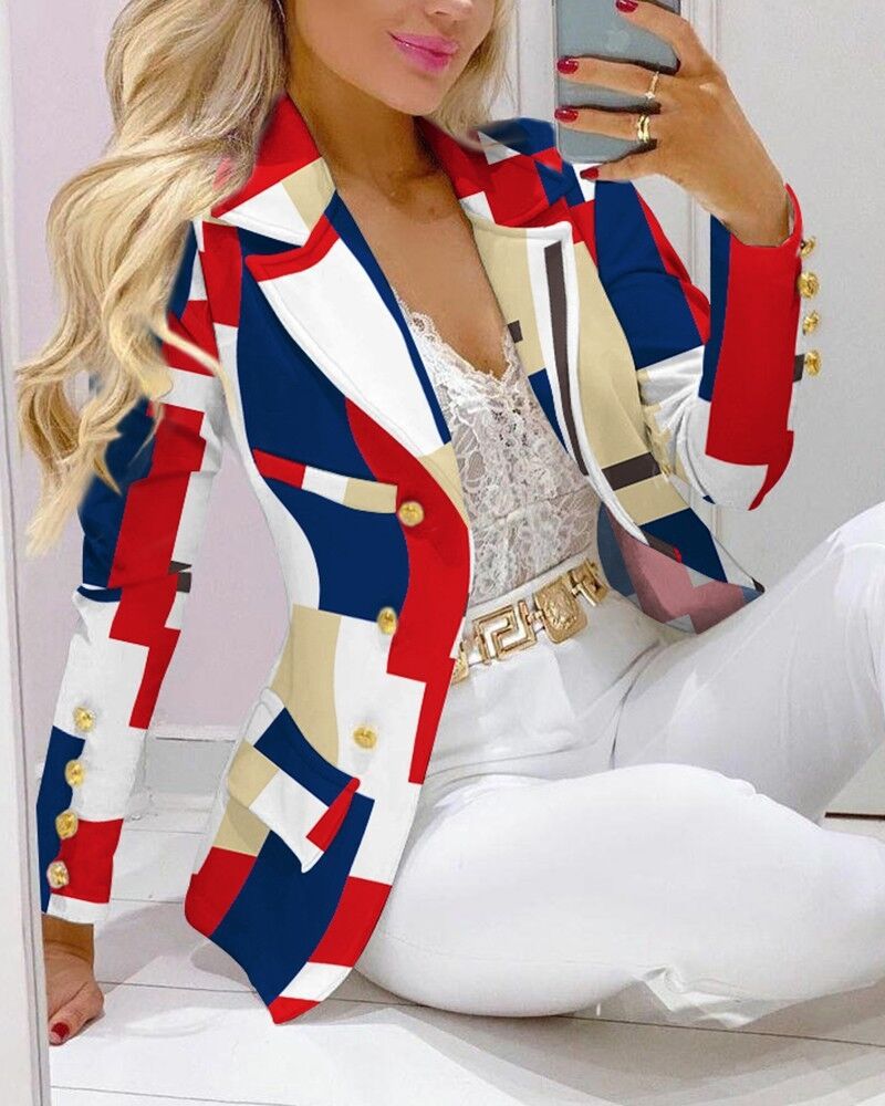 Casual Fashion Set Women's Suit Pink Suit Yellow Brown Striped Dotted Chain 